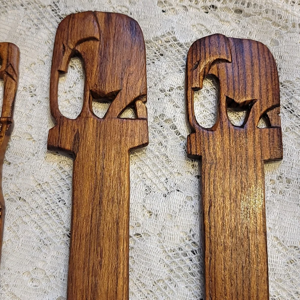 Vintage Elephant MCM Salad Servers 2 Sets